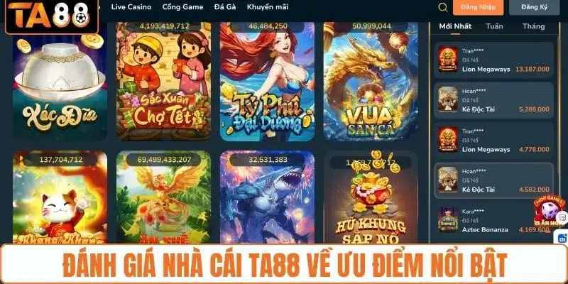 Đánh giá các sản phẩm cá cược của nền tảng